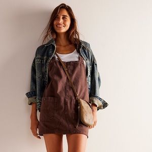 We the Free Overall Mini Dress Mocha NWT